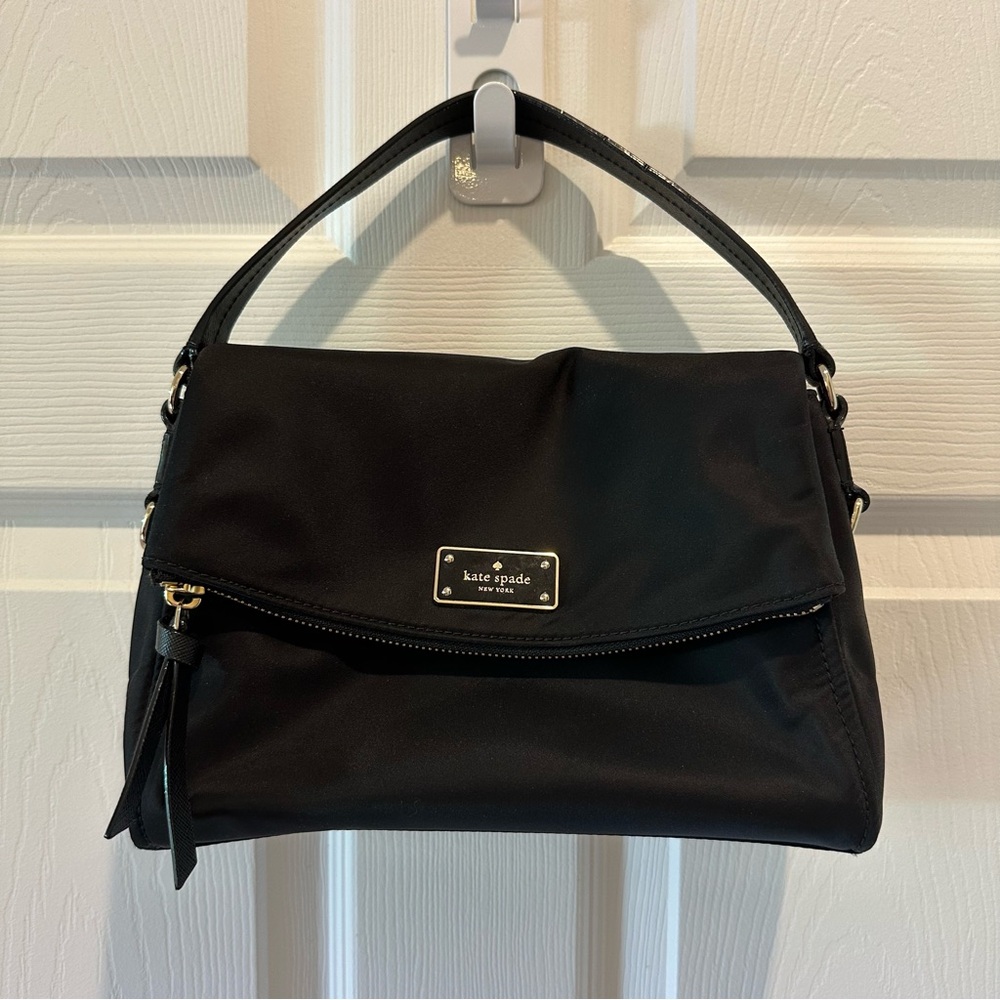 EUC Kate Spade Black Nylon Satchel